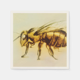 Colourful illustrated set of napkins - Bee