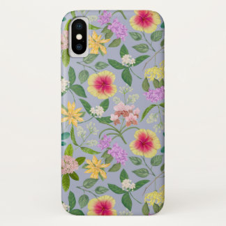 Colourful Illustrated Tropical Flowers Pattern Case-Mate iPhone Case