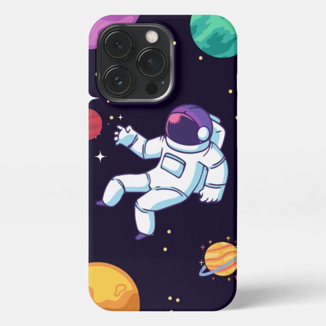 Colourful Illustration Astronaut iPhone Case 13pro (Back)
