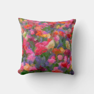 Colourful illustration background with different t throw pillow