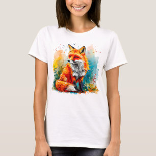 Colourful illustration of a fox T-Shirt