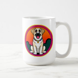 Colourful Illustration of a Smiling Dog Coffee Mug