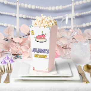 Colourful Illustrative Birthday Party Favor Box