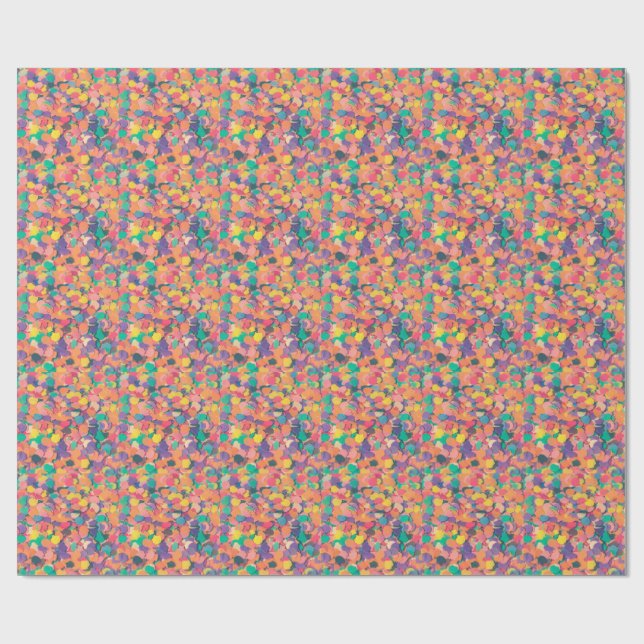 Colourful image on wrapping paper (Flat)