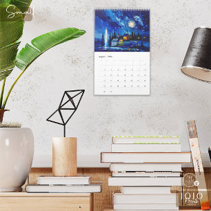 Colourful Impasto Art Calendar