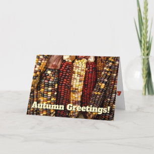 Colourful Indian Corn Kernels Photo Card
