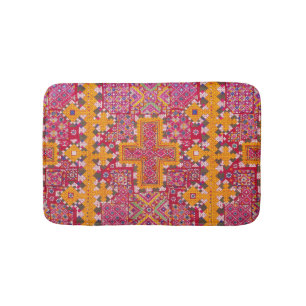 Colourful Indian Embroidery Print Bath Mat
