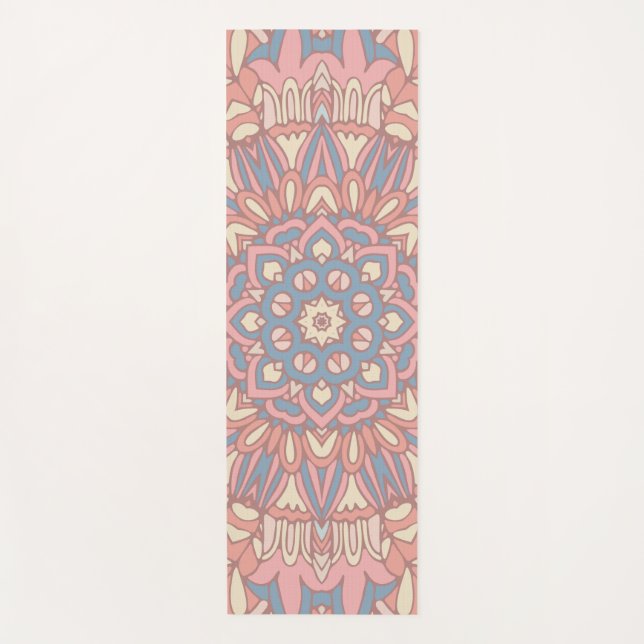 Colourful Indian Mexican Ethnic Oriental Rug Manda Yoga Mat (Front)