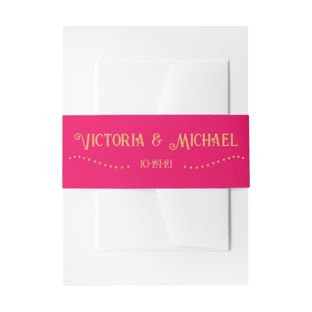 Colourful Indian Wedding Modern Invitation Belly Band (Front Example)