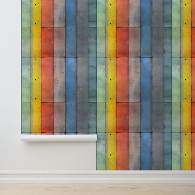 Colourful Industrial Pattern Wallpaper (Application)