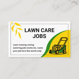 Colourful & Informative Lawn Care irrigation syste Business Card