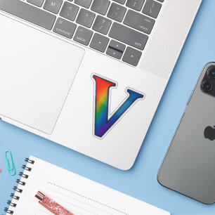 Colourful Initial Alphabet Letter V