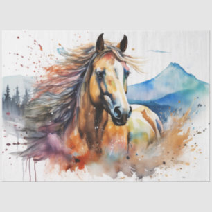 Colourful Ink Blot Horse Tissue Paper