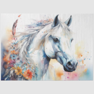 Colourful Ink Blot Horse Tissue Paper