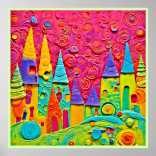 Colourful Innovative Clay Creation Poster