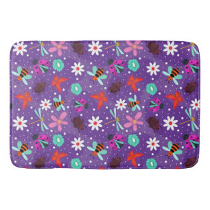 🌸 Colourful Insects Floral Cozy Home Style 🌸 Bath Mat