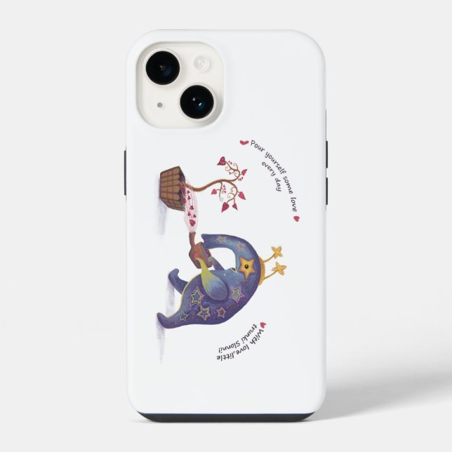   Colourful iPhone 14 Tough Case, Glossy iPhone Case (Back)