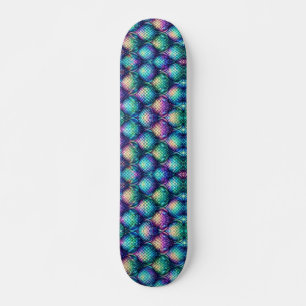 Colourful/iridescent aquatic scales skateboard