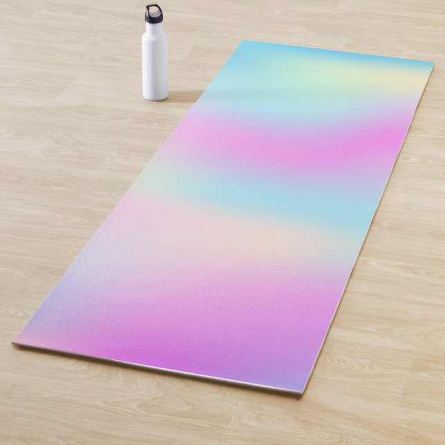 Colourful iridescent modern background yoga mat (In Situ)