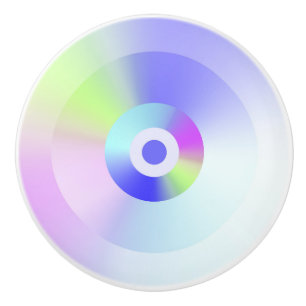 Colourful Iridescent Rainbow Good Vibes Gradient Ceramic Knob