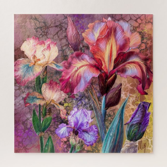 Colourful Irises Jigsaw Puzzle (Vertical)