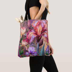 Colourful Irises Tote Bag