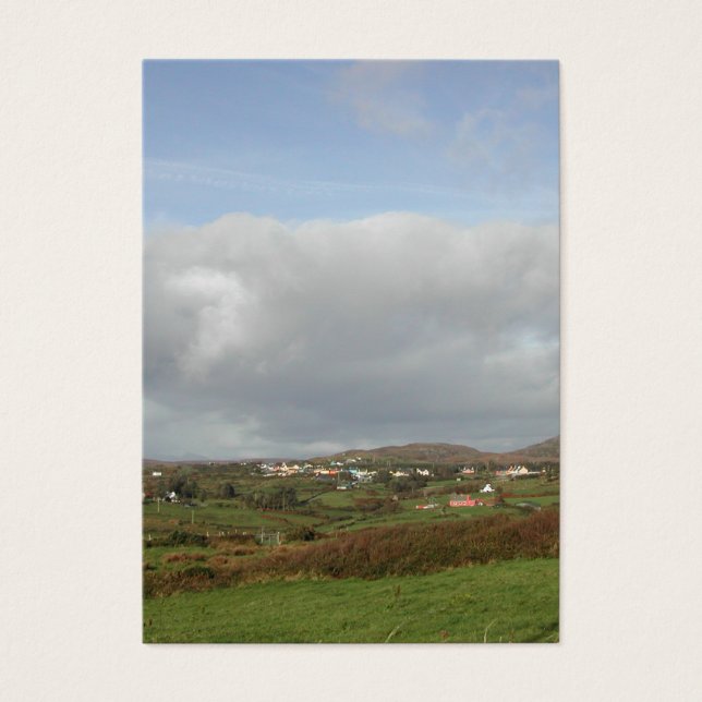Colourful Irish Village Scene. (Front)
