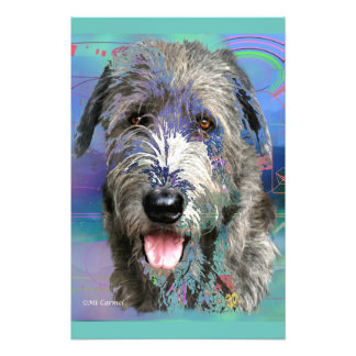 Colourful Irish Wolfhound Artwork Photo Print