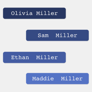 Colourful iron on name labels for school daycare