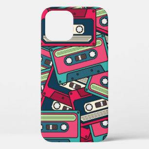 Colourful Irregular Seamless Cassette Pattern. Uni iPhone 12 Case