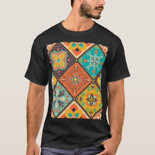 Colourful Islamic-inspired patchwork tile. T-Shirt
