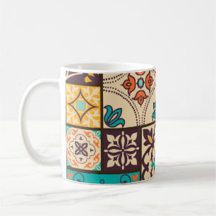 Colourful Islamic Patchwork: Vintage Tile. Coffee Mug