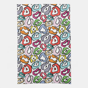 Colourful Jaguar Skin Background Kitchen Towel