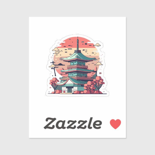 Colourful Japan Building Art (Sheet)