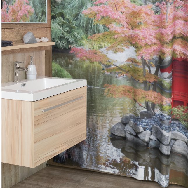 Colourful Japanese Garden Scene Landscape (In Situ)
