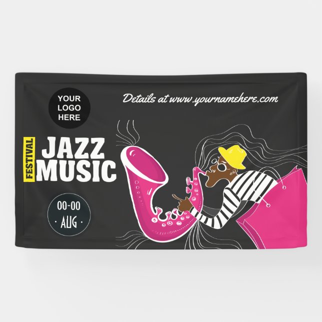 Colourful Jazz Music Festival add logo personalize Banner (Horizontal)