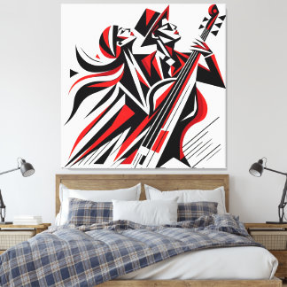 Colourful Jazz Romance Canvas Print
