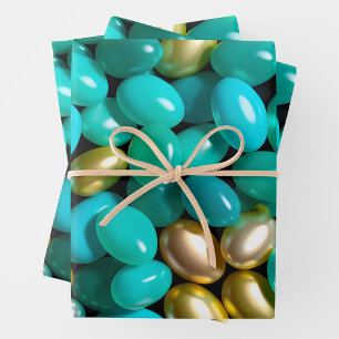 Colourful Jelly Bean Art Wrapping Paper Sheets