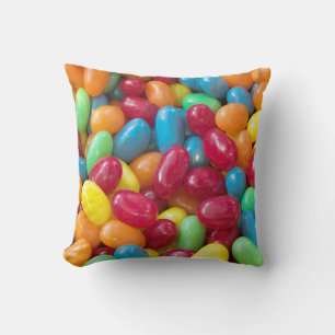 Colourful Jelly Beans Throw Pillow