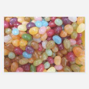 Colourful Jelly Beans Wrapping Paper Sheet