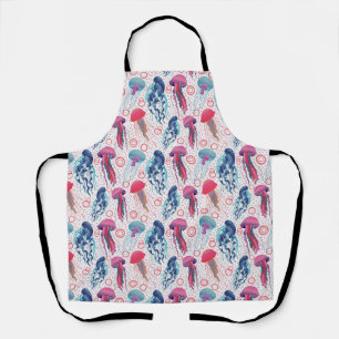 Colourful Jelly fishes Apron