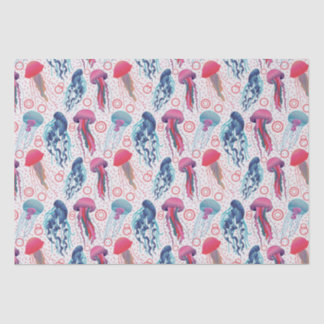 Colourful Jelly fishes Tissue Paper