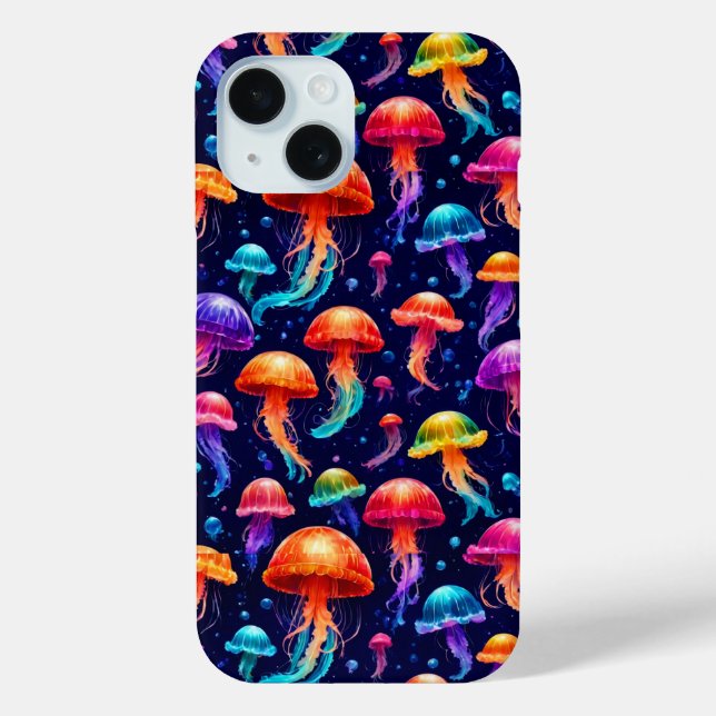 Colourful Jellyfish  Case-Mate iPhone Case (Back)