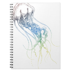 colourful jellyfish drawing notebook