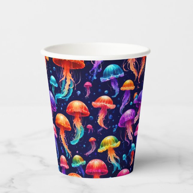 Colourful Jellyfish  Paper Cups (Front)