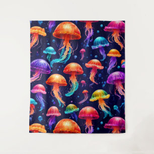 Colourful Jellyfish  Tapestry