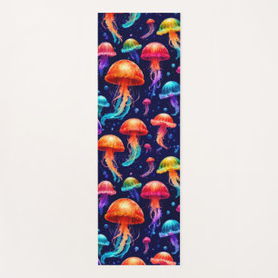 Colourful Jellyfish  Yoga Mat