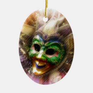 Colourful Jester Ceramic Ornament