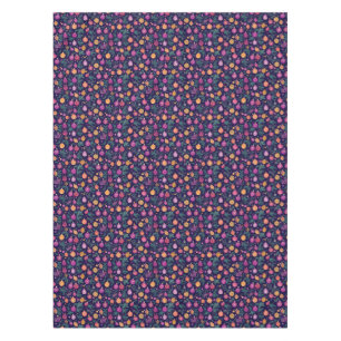 Colourful Jewel Toned Christmas Light and Ornament Tablecloth