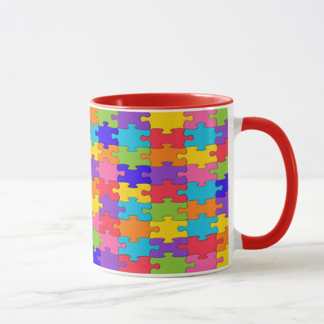 Colourful Jigsaw Puzzle Mug (Right)